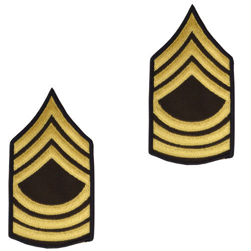 Army Class A (Gold on Green) Enlisted Rank - Male size, E-8 Master Sergeant