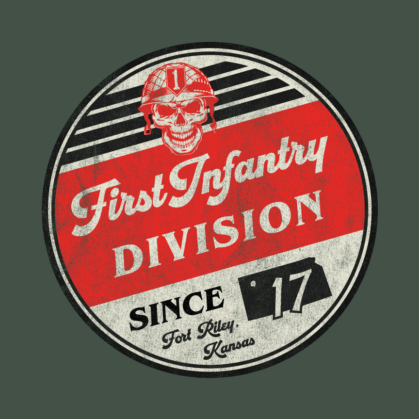 Infantry Division Retro Circle T-Shirts Shirts & Tops