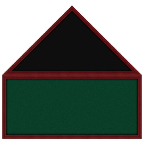 Pre-Assembled Flag and Memorabilia Shadow Box Display Case Green