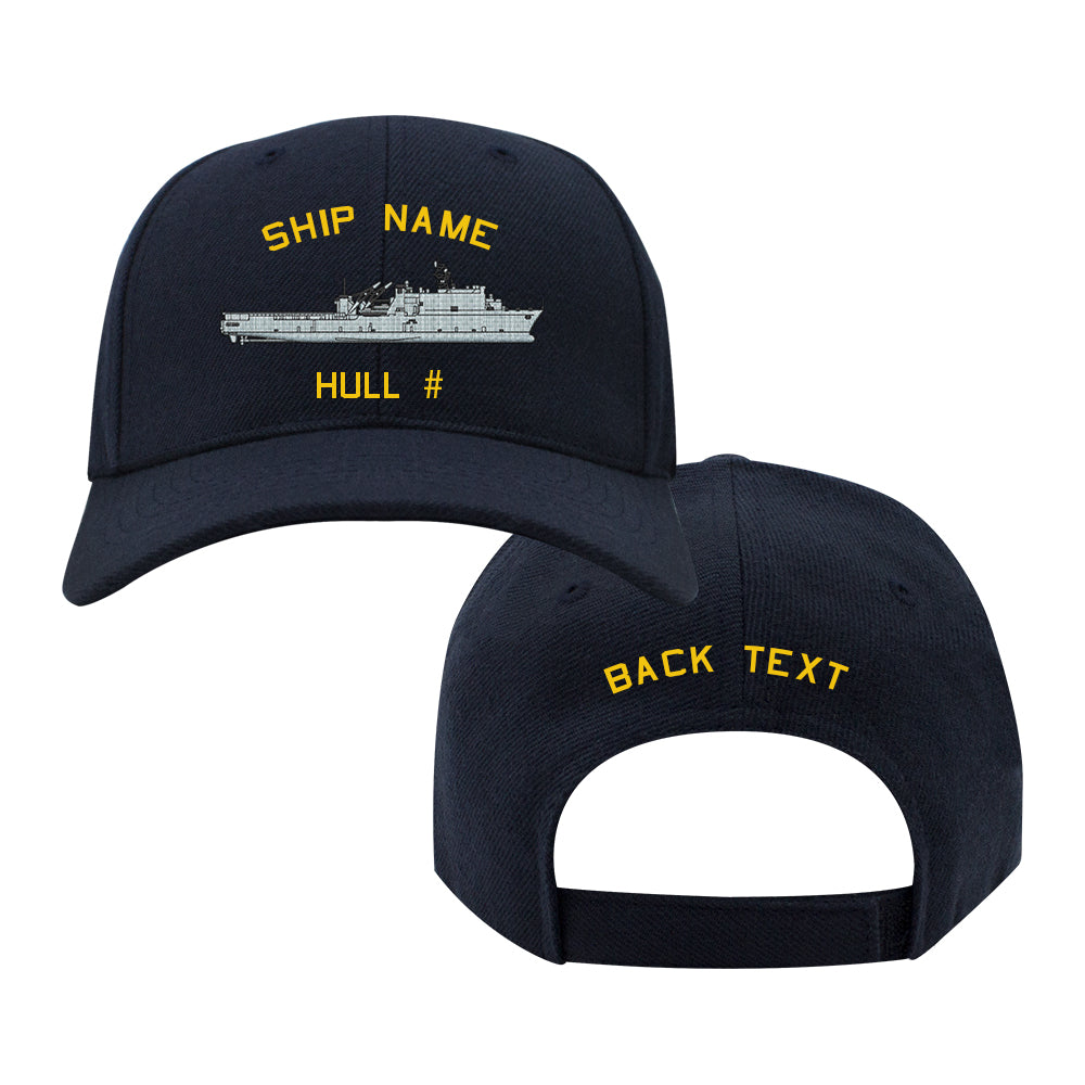 U.S. Navy Custom Ship Cap - Harpers Ferry Class Dock Landing Ship Hats and Caps