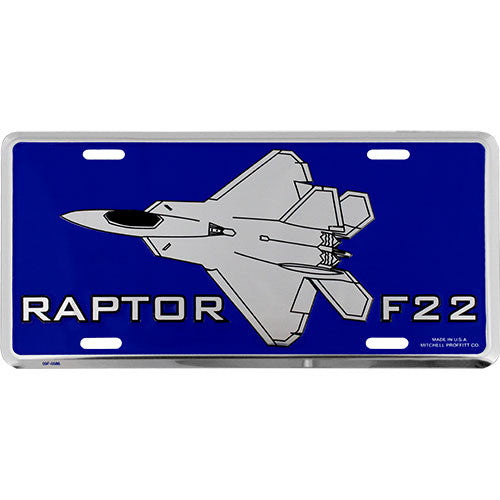 Raptor F22 License Plate License Plates