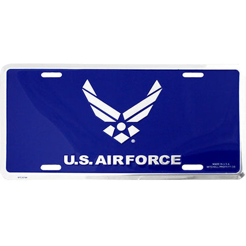 Air Force New Wing Blue License Plate