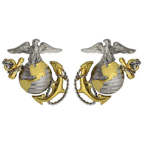 Marine Corps Globe-and-Anchor Collar Device Coat, Collar & Cap Insignia MCR-68153