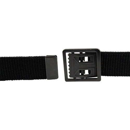 Army Dress Belt - Black Cotton With Open Face Buckle - Male Size Dress Uniform Accessories