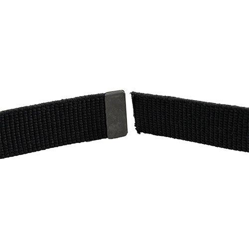Army Dress Belt - Black Cotton With Black Tip - Male Size Dress Uniform Accessories