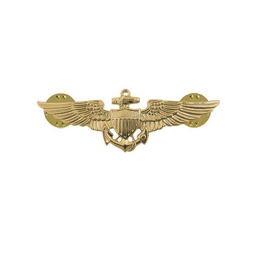 Navy Miniature Naval Aviator Insignia - Gold Finish Badges