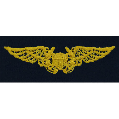 Navy Flight Officer Embroidered Coverall Breast Insignia Patches and Service Stripes