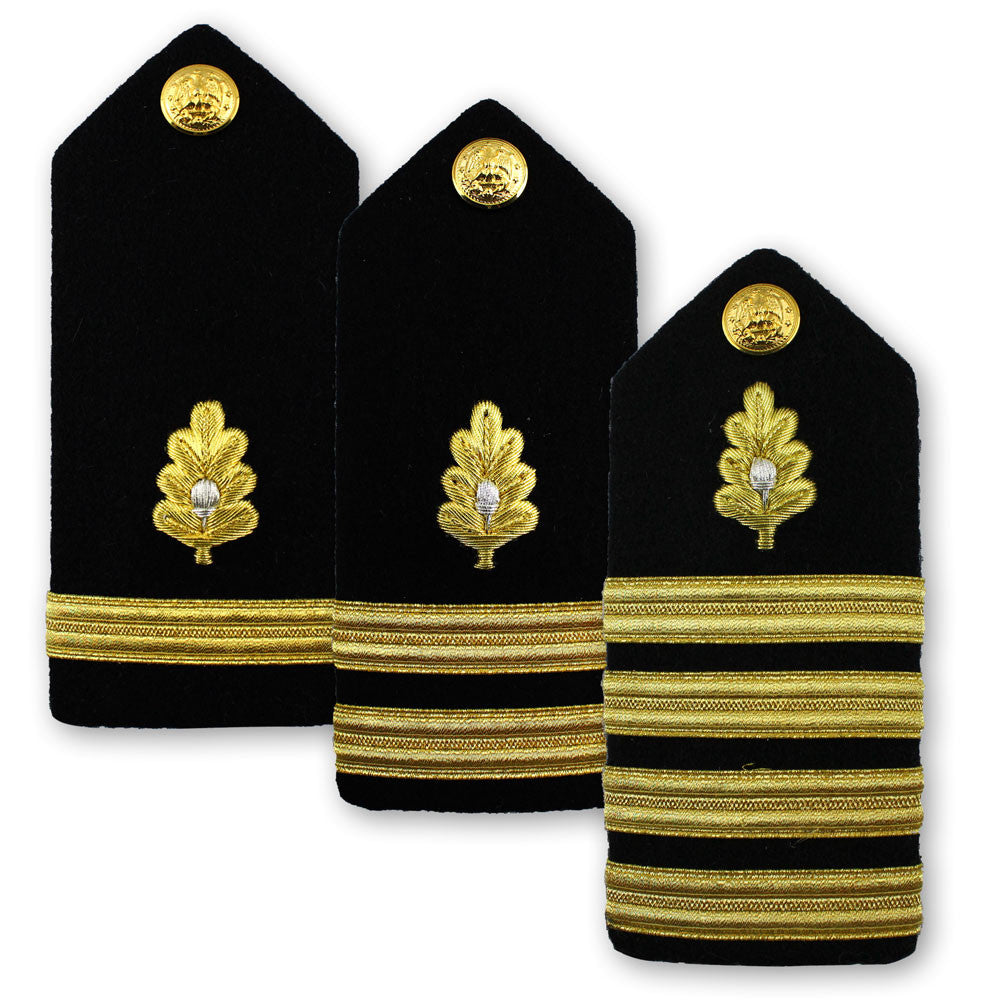 Navy Male Hard Shoulder Board - Medical Corps Rank
