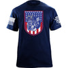 Football Operators Shield Patriotic Colors T-Shirt
