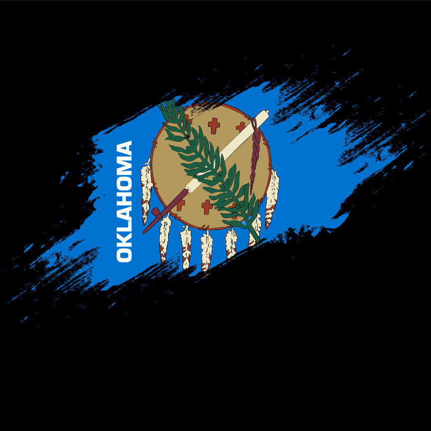 Oklahoma Flag Paint Swatch T-Shirt Shirts