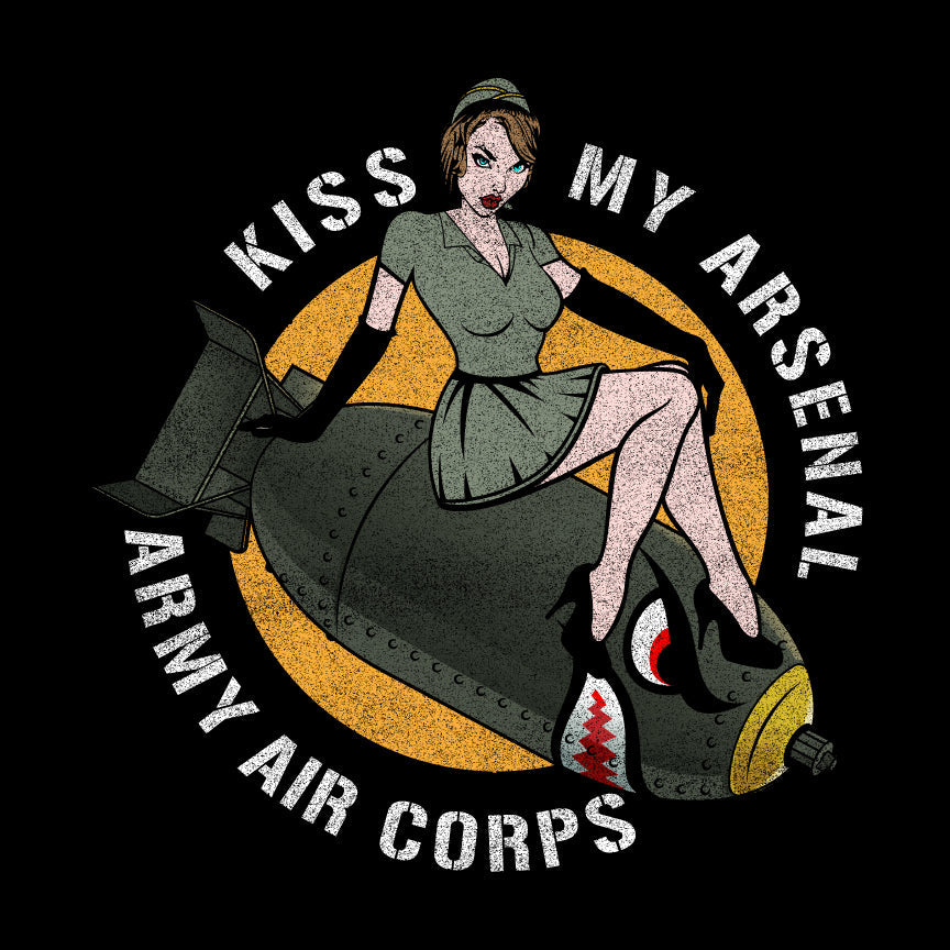US ARMY AIR CORPS BOMB PINUP Tshirt Shirts