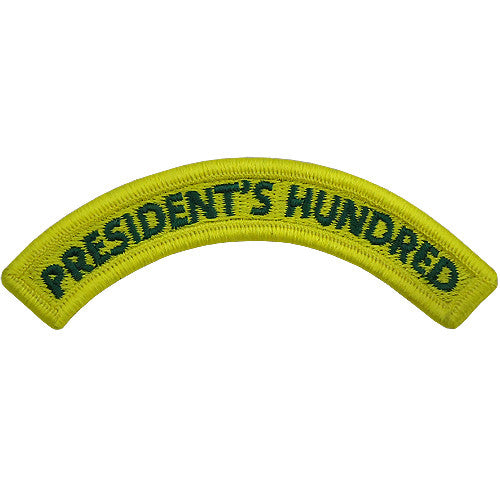 President's Hundred Class A Tab Patches and Service Stripes