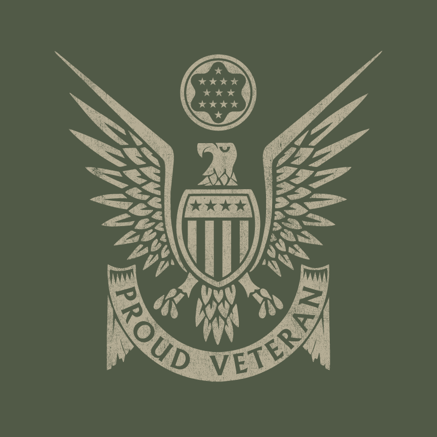 Proud Veteran Stylized Eagle T-Shirt Shirts
