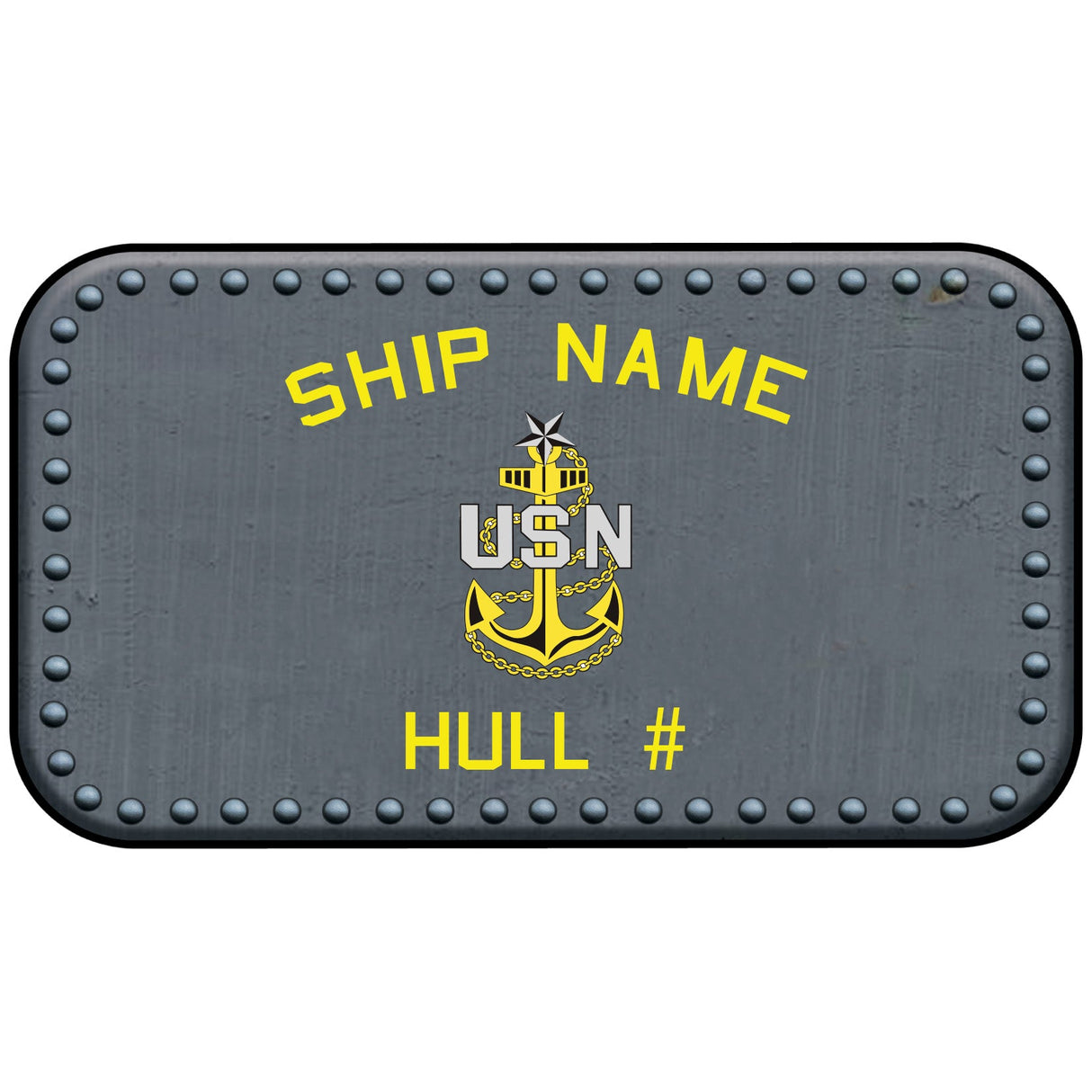 U.S. Navy Custom Ship Sticker Stickers and Decals NAVY-SENIOR-CHIEF-ANCHOR.sticker