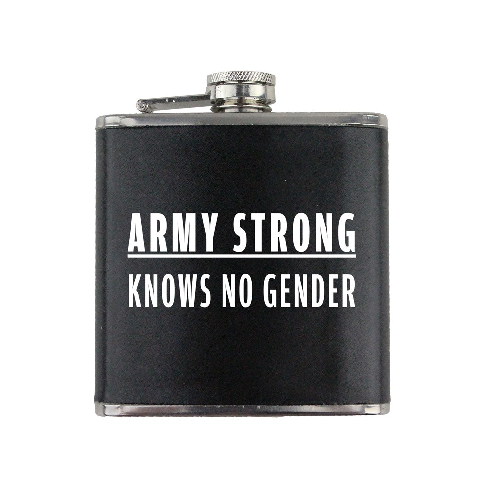 Army Strong Knows No Gender Text 6 oz. Flask with Wrap Flasks