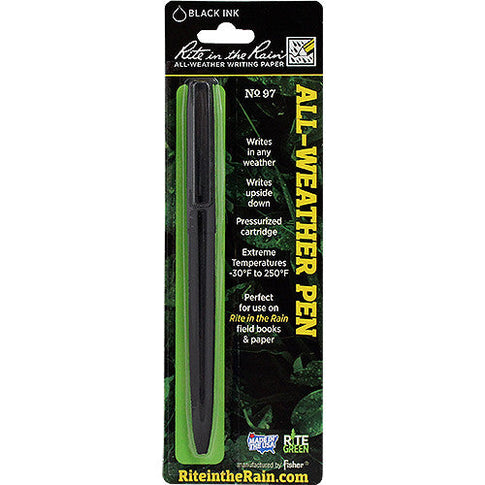 Rite in the Rain All-Weather Tactical Black Clicker Pen - Black Ink