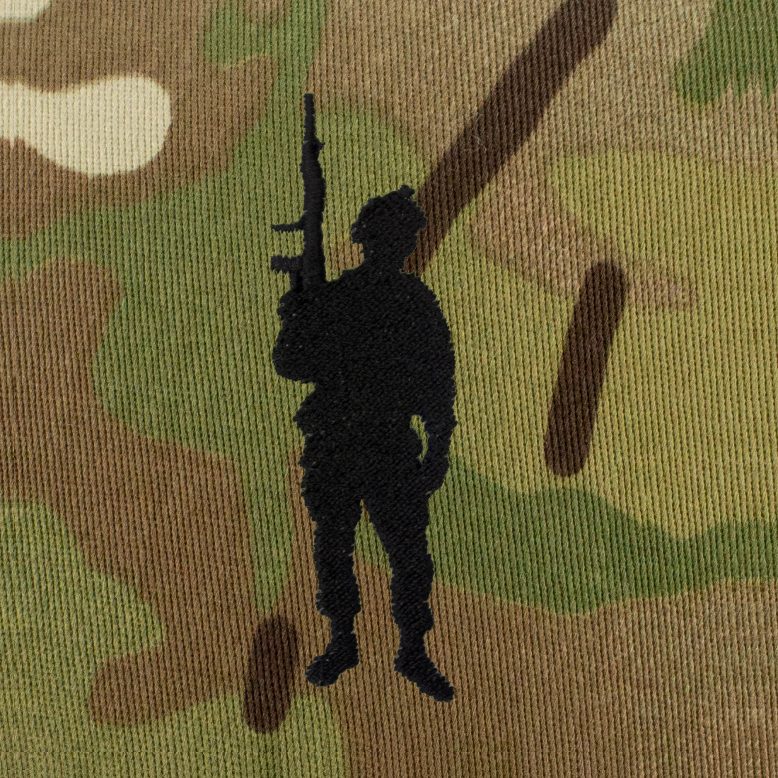 Soldier Silhouette Embroidered FlexFit Hat