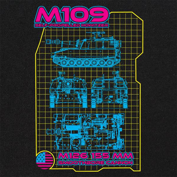 Howitzer 80's Style Weapon System Graphic T-shirt Shirts