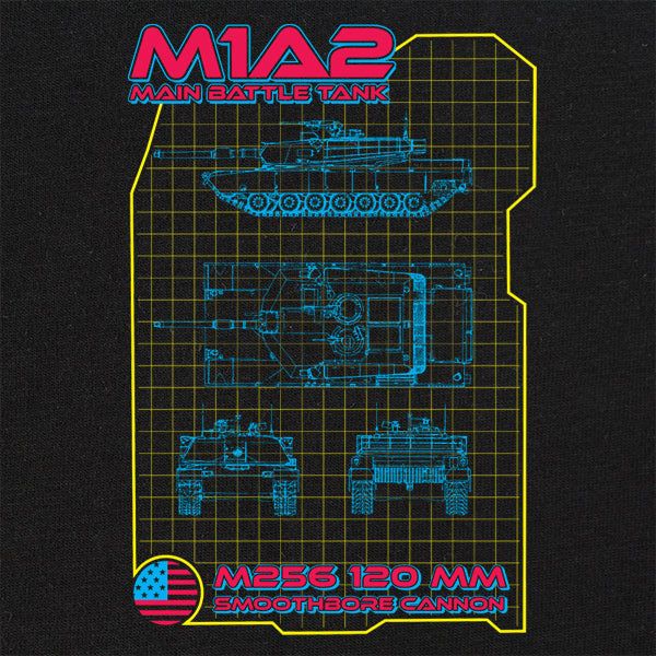 M1A2 80's Style Weapon System Graphic T-shirt Shirts