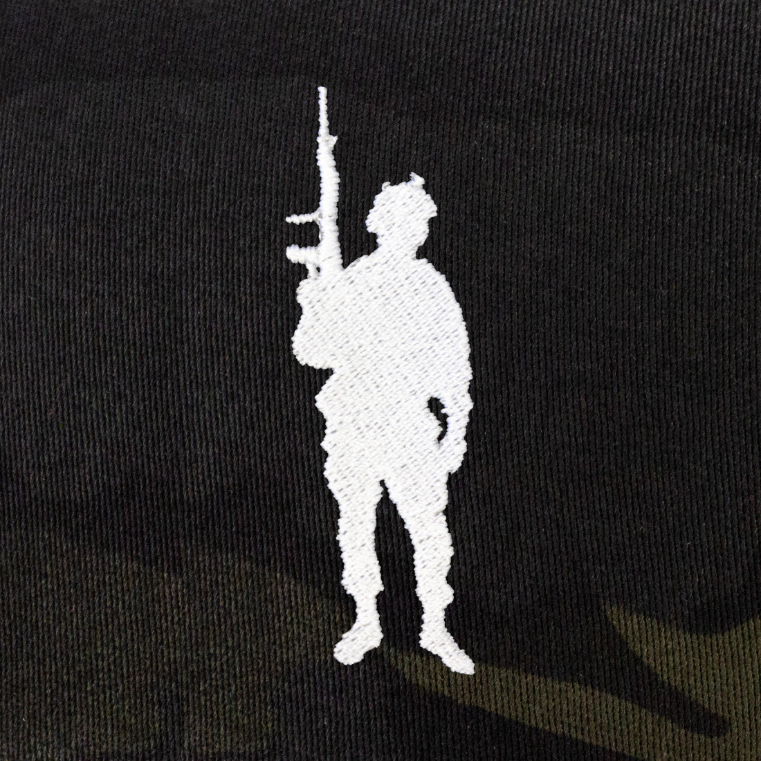 Soldier Silhouette Embroidered FlexFit Hat