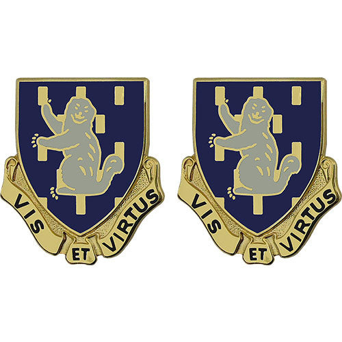 337th Regiment Unit Crest (Vis Et Virtus) Army Unit Crests