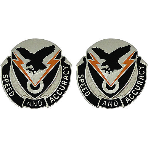 327th Signal Battalion Unit Crest (Speed And Accuracy) Army Unit Crests