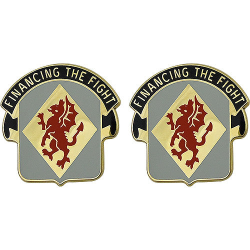 374th Finance Battalion Unit Crest (Financing The Fight) Army Unit Crests