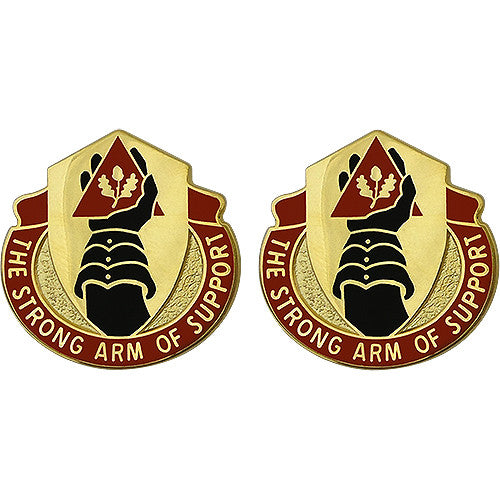 332nd Support Battalion Unit Crest (The Strong Arm Of Support) Army Unit Crests