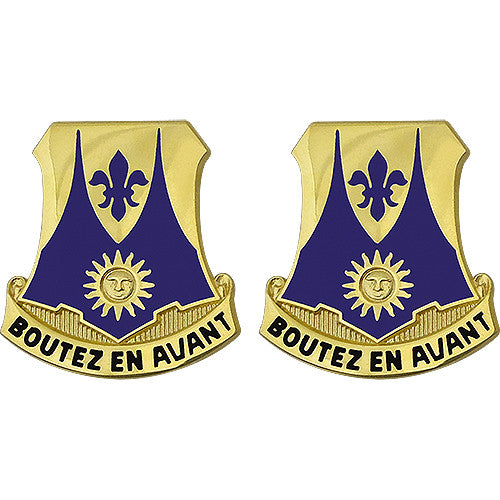 356th Regiment Advanced Individual Training USAR Unit Crest (Boutez En Avant) Army Unit Crests