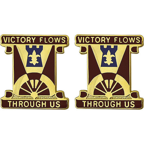 334th Transportation Battalion Unit Crest (Victory Flows Through Us) Army Unit Crests