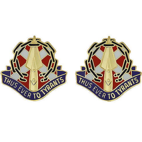 Virginia National Guard Unit Crest (Thus Ever To Tyrants) - Sold in Pairs