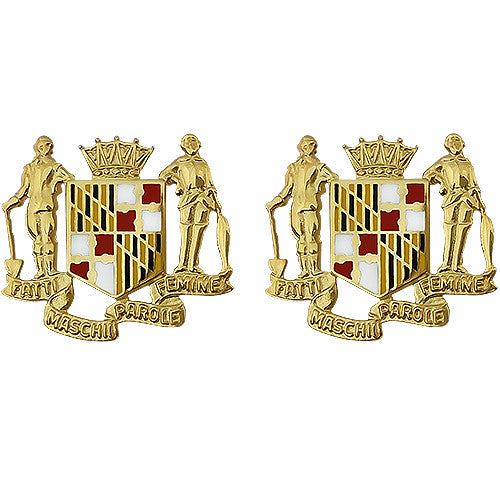 Maryland National Guard Unit Crest (Fatti Maschii Parole Femine) Army Unit Crests