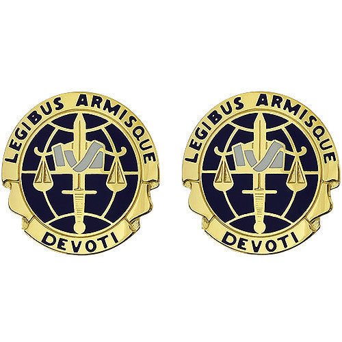 Legal Services Agency Unit Crest (Legibus Armisque Devoti) Army Unit Crests