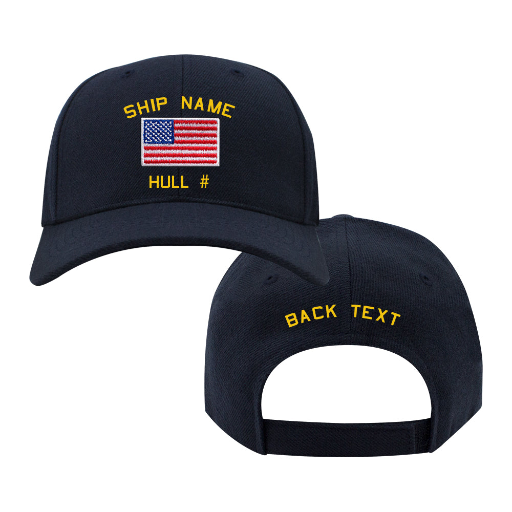 U.S. Navy Custom Ship Cap - US Flag Hats and Caps