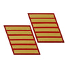 Marine Corps Gold-on-Red Service Stripes - Female Size - Sold in Pairs