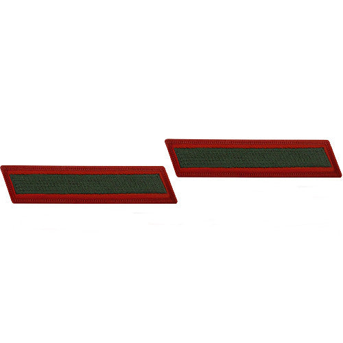 Green-on-Red Service Stripes - Male Size Patches and Service Stripes 69916