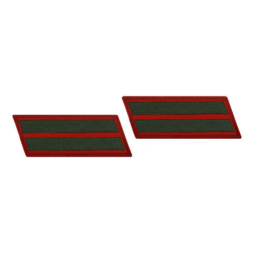 Green-on-Red Service Stripes - Female Size Patches and Service Stripes 69925