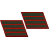 Marine Corps Green-on-Red Service Stripes - Male Size - Sold in Pairs