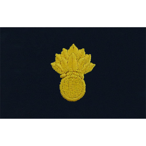 Navy Ordnance Technician Embroidered Coverall Collar Device Coat, Collar & Cap Insignia
