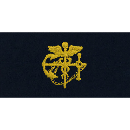 Public Health Service Gold Anchor with Caduceus Embroidered Coverall Collar Device Coat, Collar & Cap Insignia