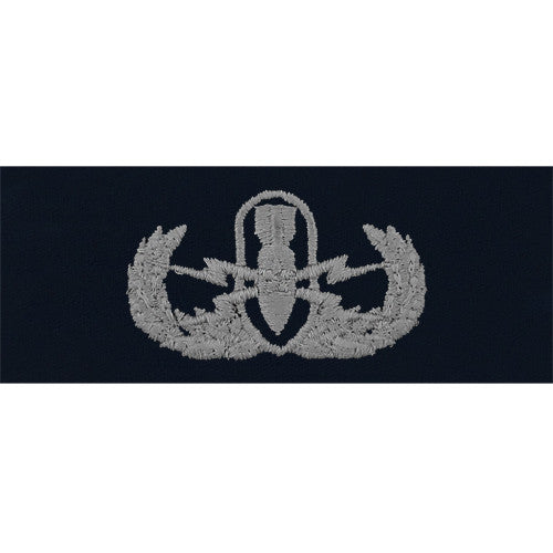 Navy Explosive Ordnance Disposal Warfare Embroidered Coverall Breast Insignia Coat, Collar & Cap Insignia 70004