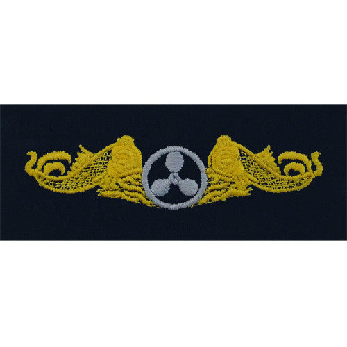 Navy Submarine Engineering Duty Embroidered Coverall Breast Insignia Patches and Service Stripes