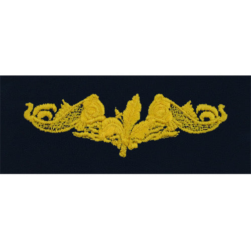 Navy Submarine Supply Corps Embroidered Coverall Breast Insignia Patches and Service Stripes