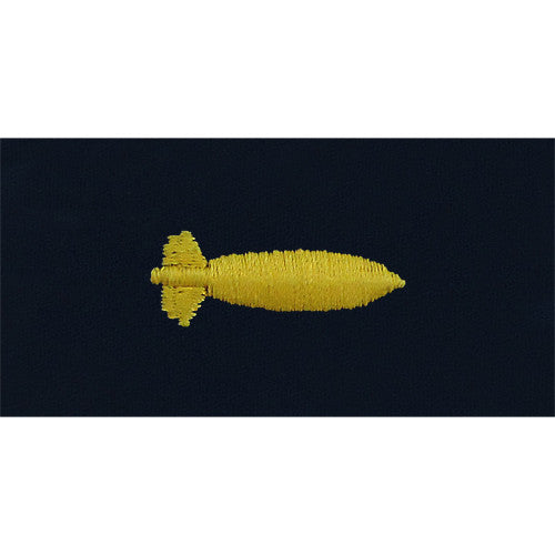 Navy Underwater Ordnance Technician Embroidered Coverall Collar Device Coat, Collar & Cap Insignia