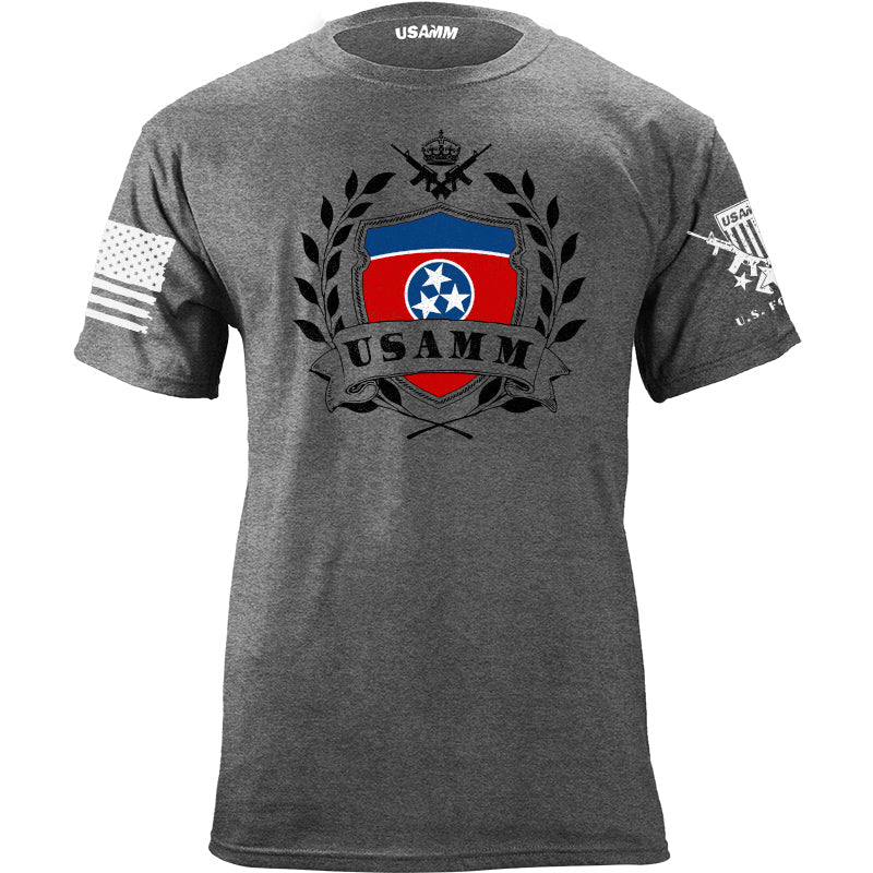Copy of USAMM Shield Tennessee Flag T-Shirt Shirts YFS.6.010.1.HGT.1