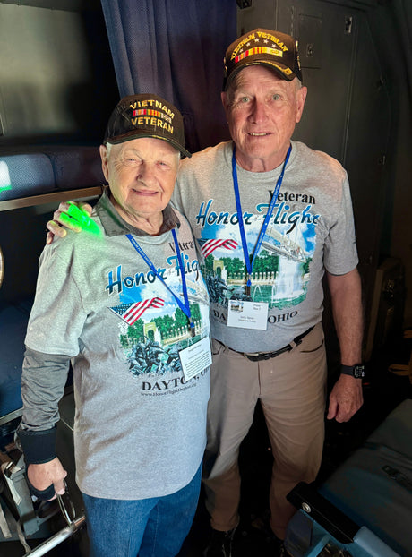 Vietnam veterans on an honor flight.