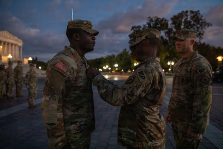 A Mississippi Army National Guardsman gets promoted at the U.S. Capitol 