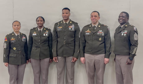 Soldiers pause for a picture after completing a course.