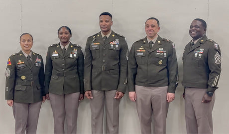 Soldiers pause for a picture after completing a course.