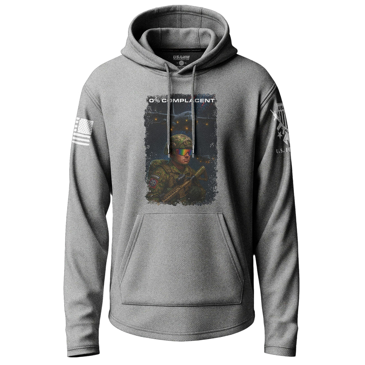0% Complacent Graphic Lightweight Hoodie Lightweight Hoodie 90109-S-HG-THIN